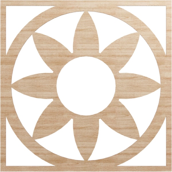 Ekena Millwork Blume Wood Fretwork Pierced Ceiling Medallion, Alder, 40"OD x 13 7/8"ID x 3/8"T CMWP40X40X0375BLAL - main